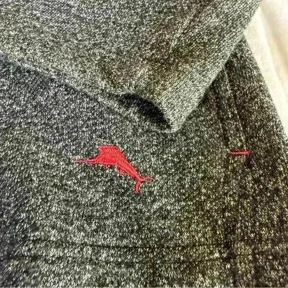 Tommy Bahama Sweater Mens Medium Gray Pullover Fleece Long Sleeve Modern Casual - Picture 2 of 7